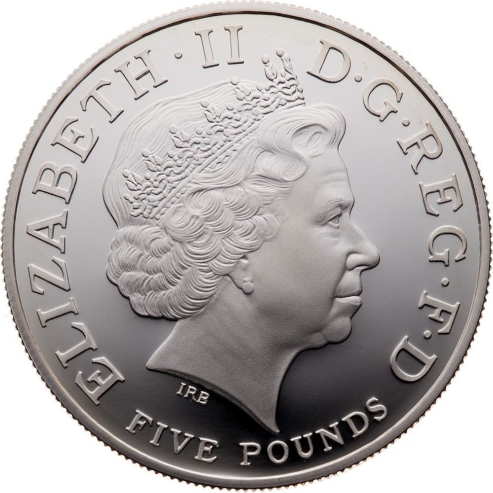 5 Pounds - Elizabeth II XXX Olympiad, Countdown 1; Silver Piedfort obverse