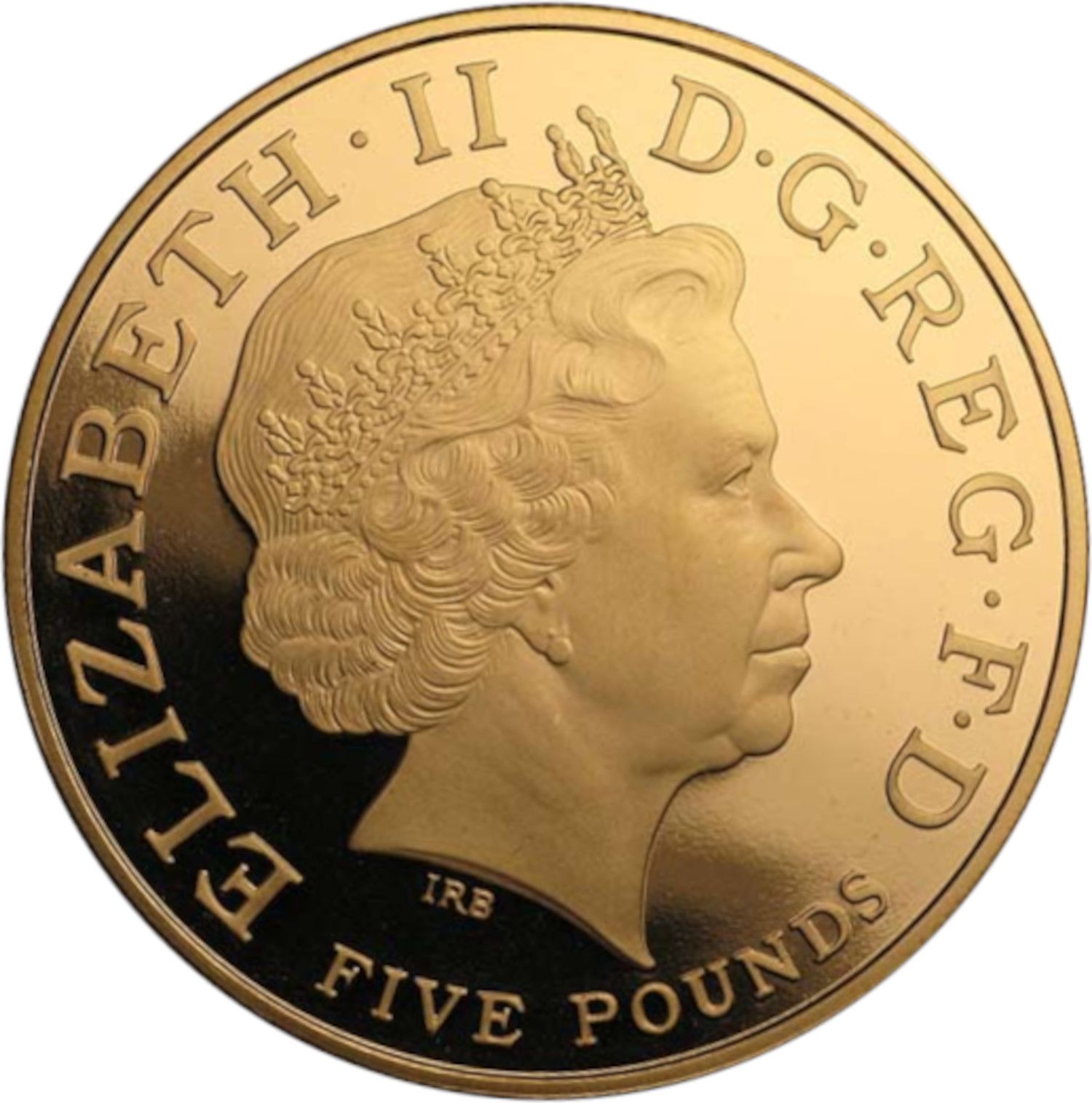 5 Pounds - Elizabeth II XXX Olympiad, Countdown 3; Gold Proof obverse