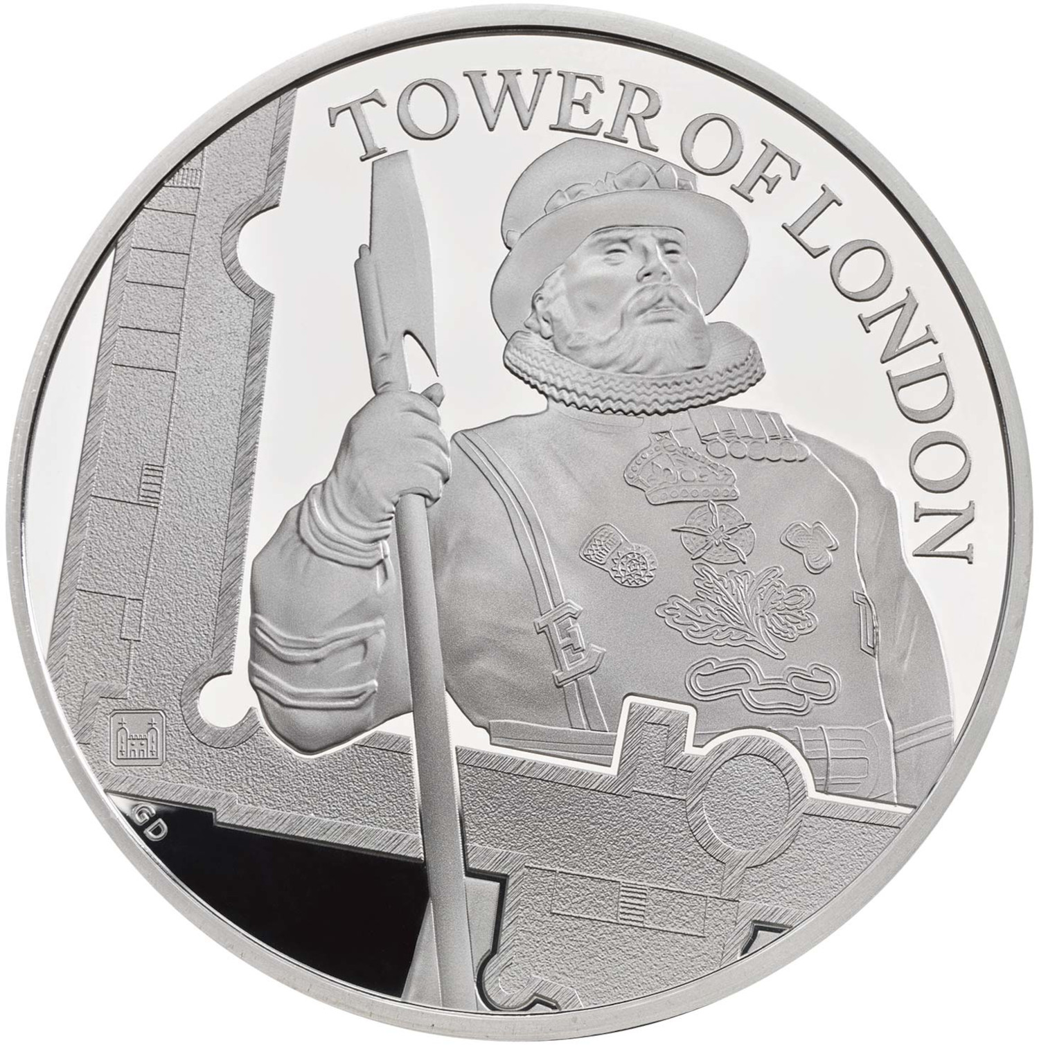 5 Pounds - Elizabeth II Yeoman Warders; Silver Proof