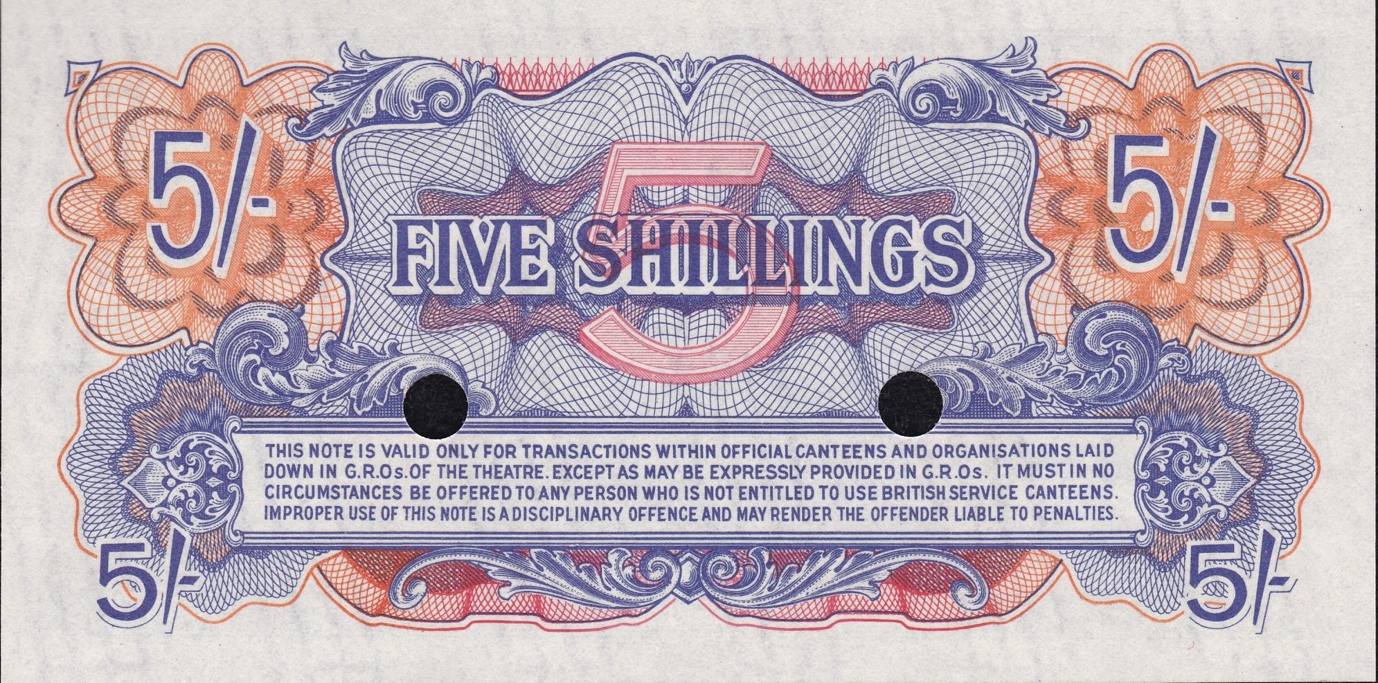 5 Shillings - British Armed Forces 2nd series reverse