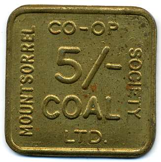 5 Shillings Coal - Mountsorrell CSL Leicestershire obverse