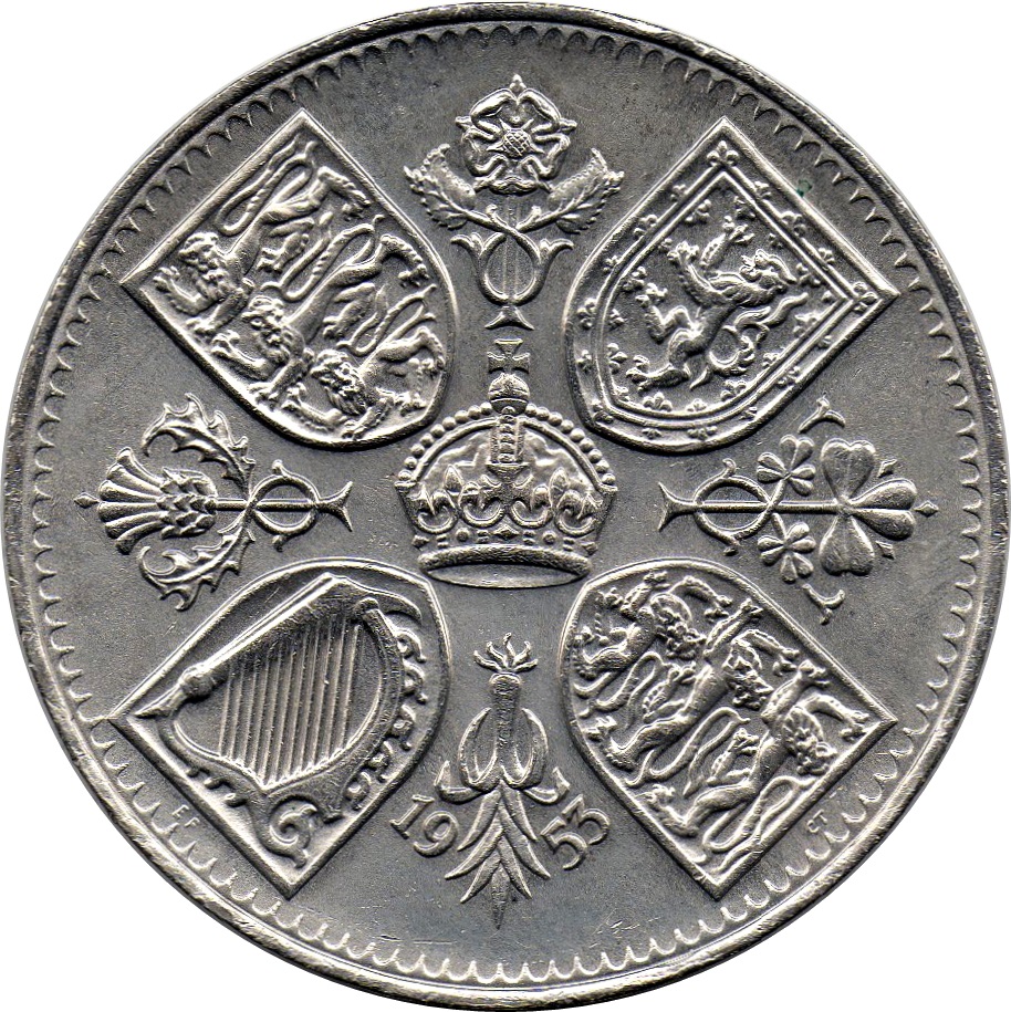 5 Shillings - Elizabeth II Coronation reverse