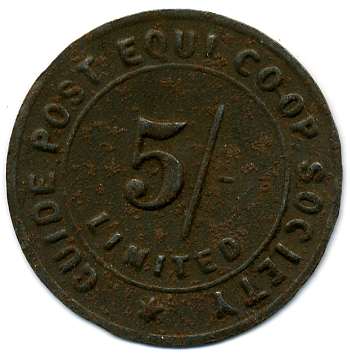 5 Shillings -Guide Post Equit CSL 5 Shillings obverse