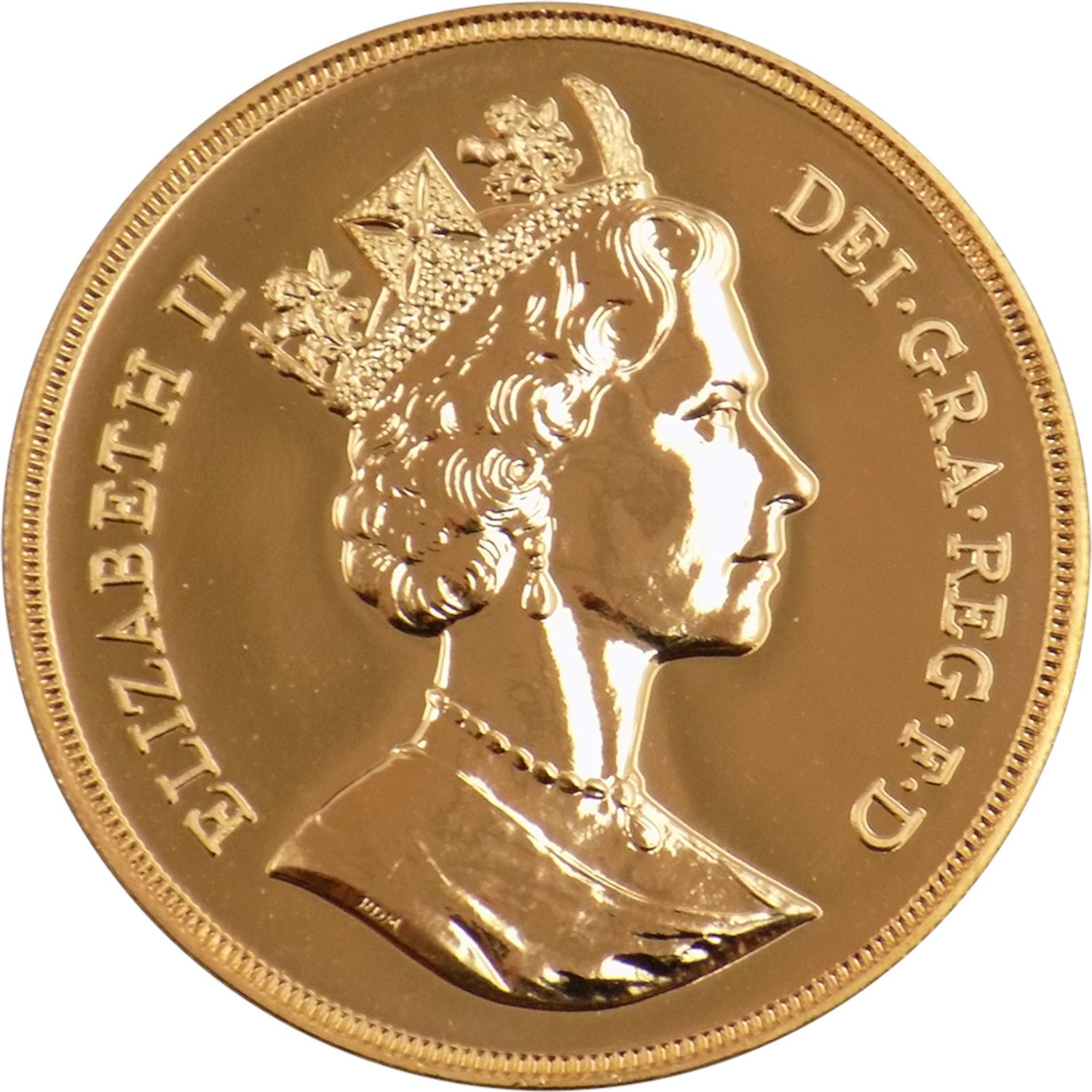 5 Sovereigns - Elizabeth II 3rd portrait; modified effigy obverse