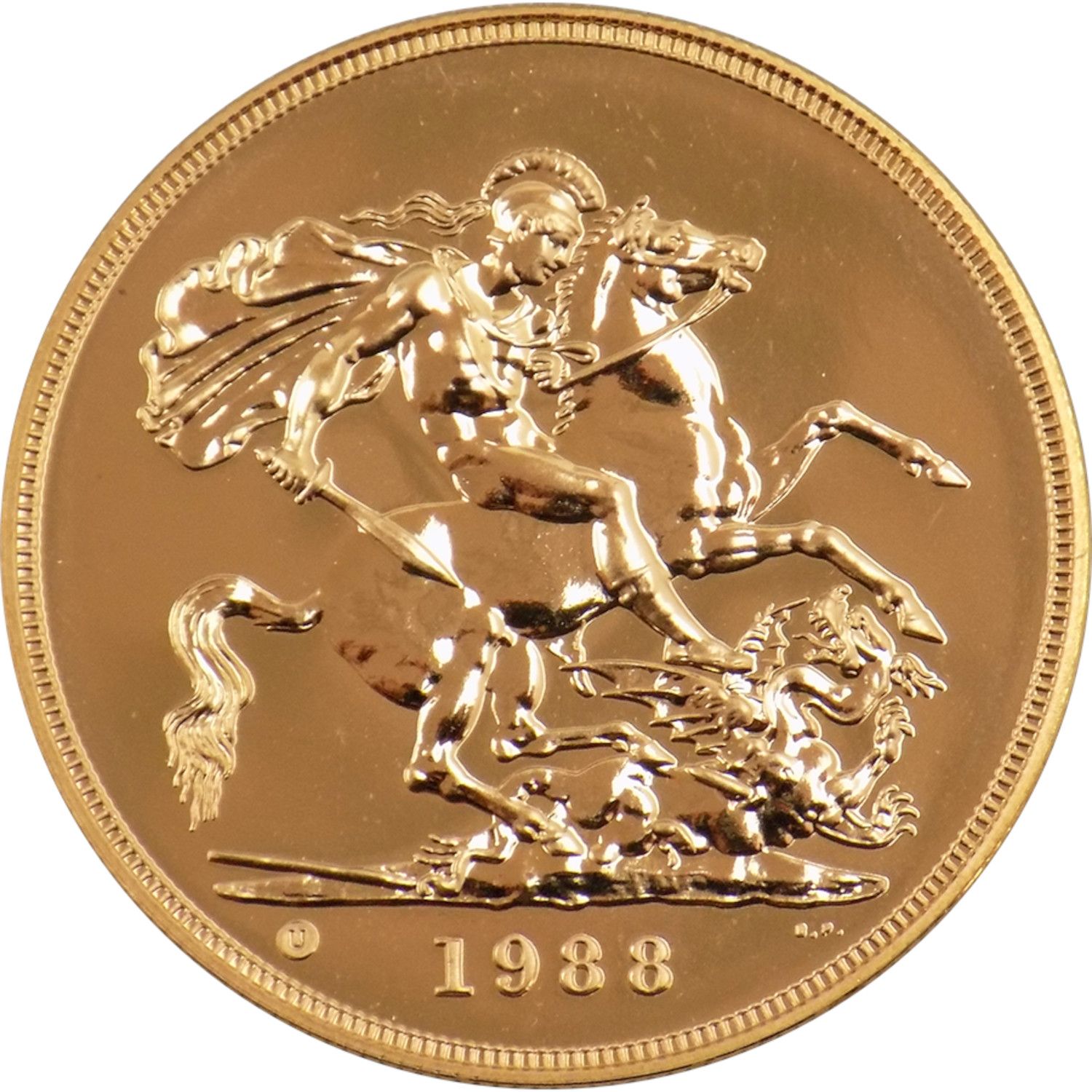 5 Sovereigns - Elizabeth II 3rd portrait; modified effigy