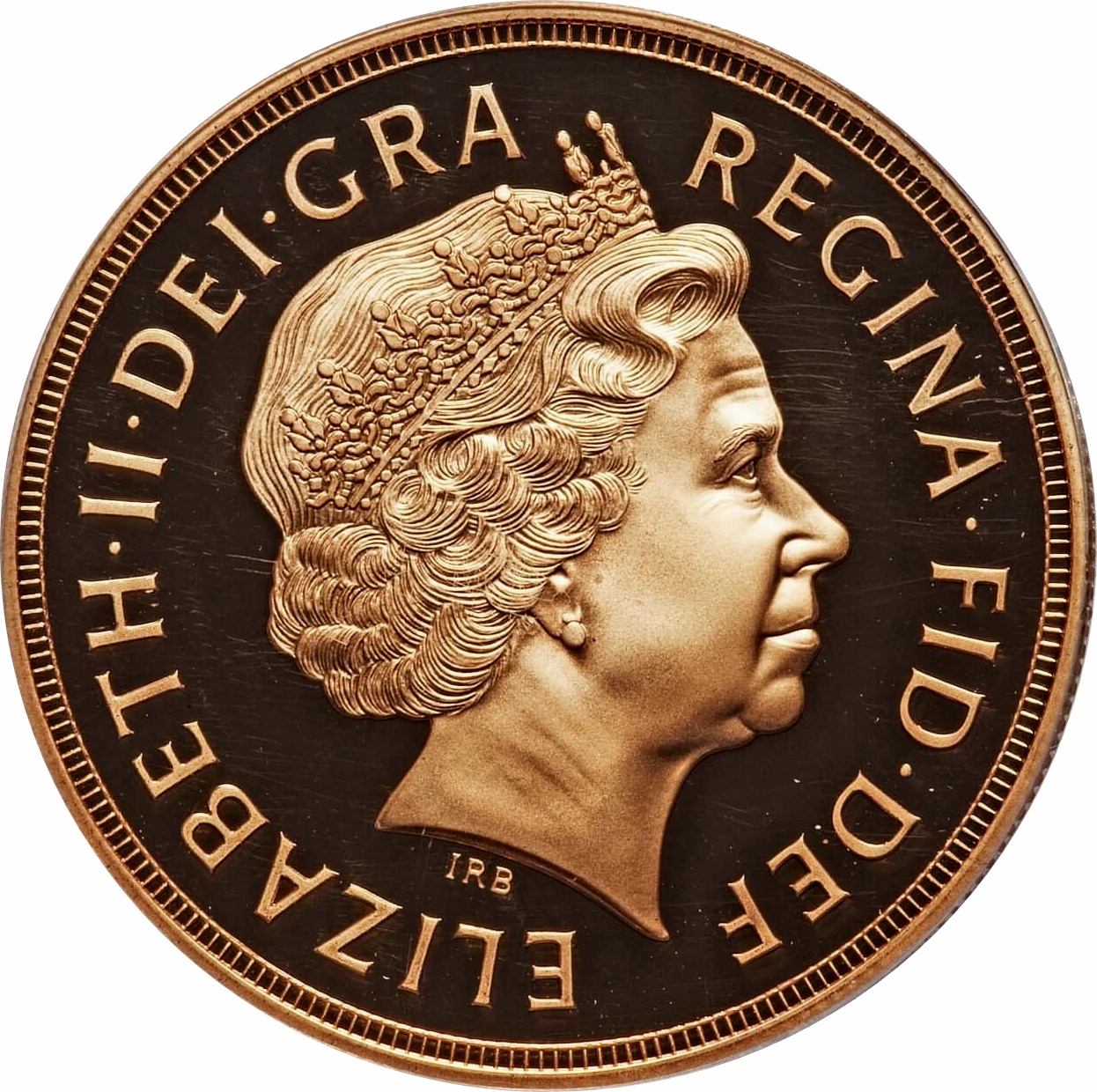5 Sovereigns - Elizabeth II 4th portrait; Golden Jubilee obverse