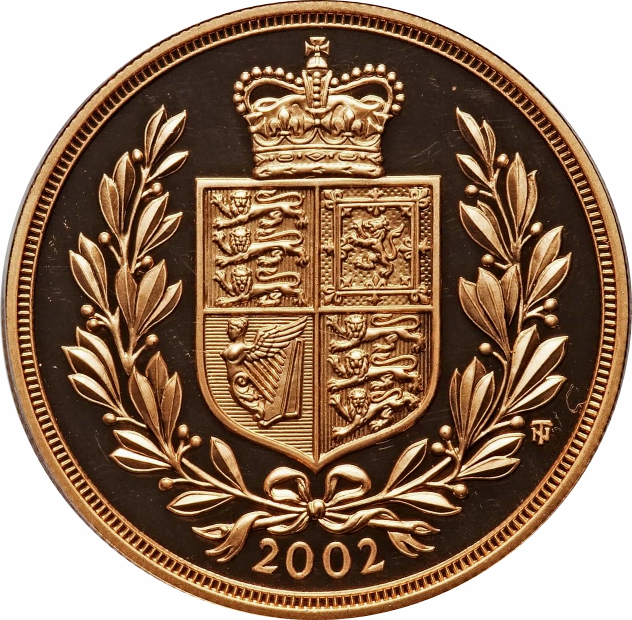 5 Sovereigns - Elizabeth II 4th portrait; Golden Jubilee
