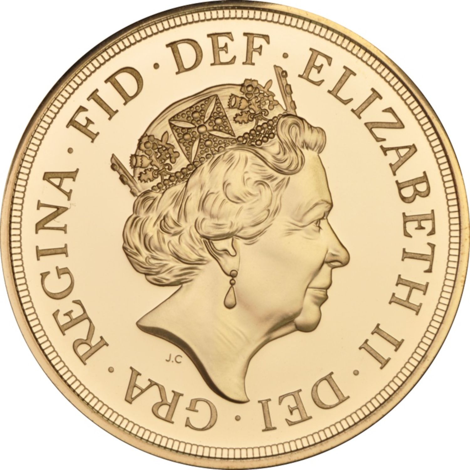 5 Sovereigns - Elizabeth II 5th portrait obverse