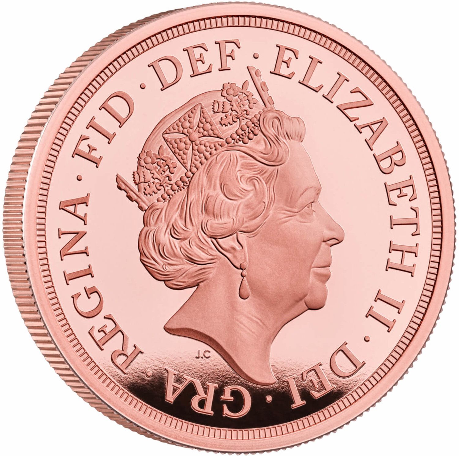 5 Sovereigns - Elizabeth II 5th portrait; Platinum Jubilee obverse