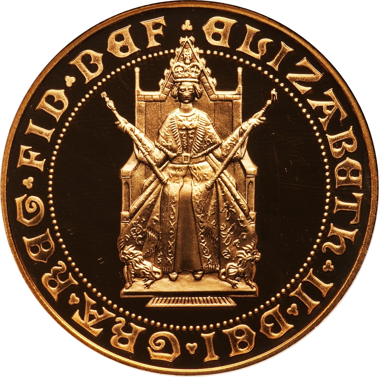 5 Sovereigns - Elizabeth II Gold Sovereign Anniversary obverse