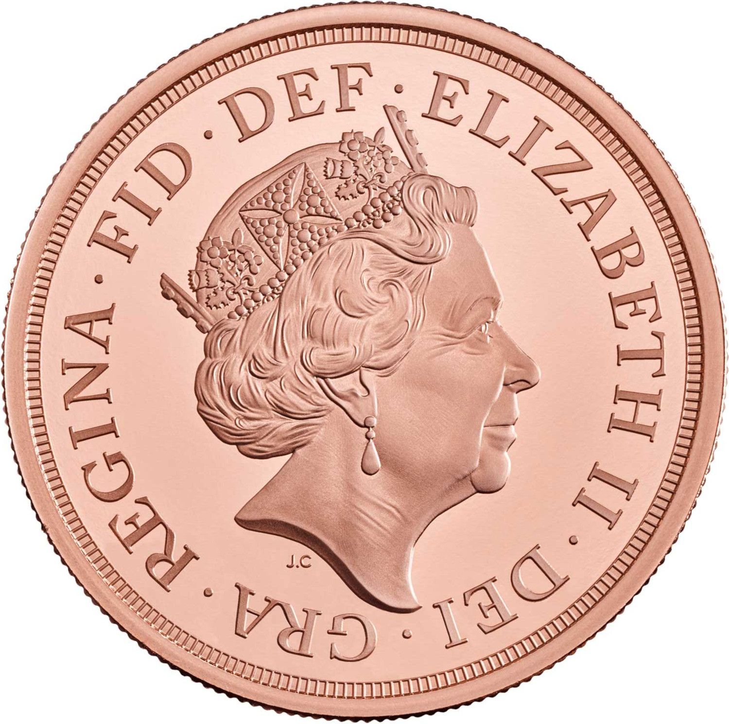 5 Sovereigns - Elizabeth II Sapphire Coronation obverse