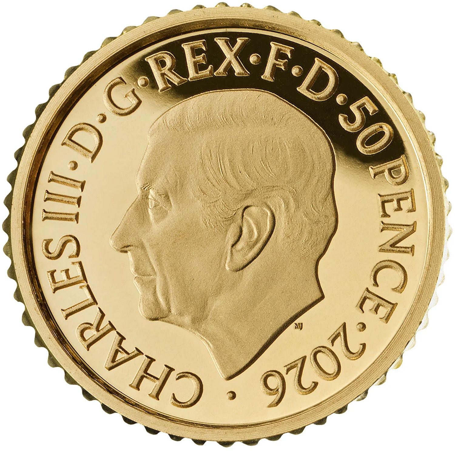 50 Pence - Charles III 1/40 oz Fine Gold obverse