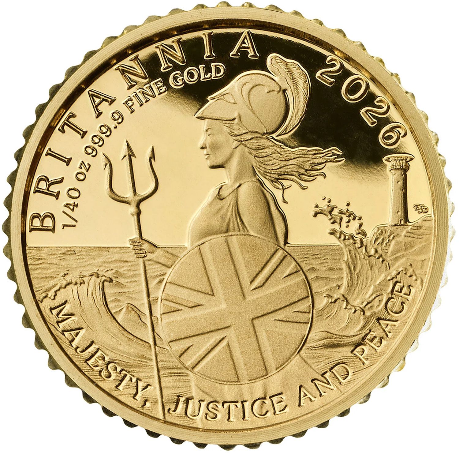 50 Pence - Charles III 1/40 oz Fine Gold reverse