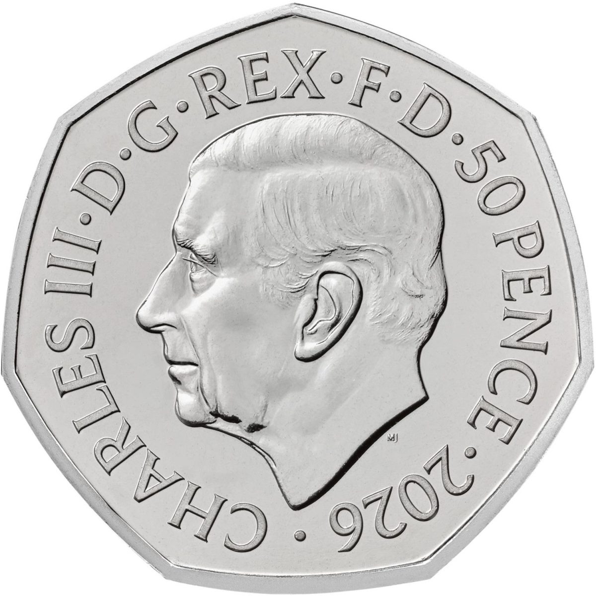 50 Pence - Charles III 60 Years of Star Trek obverse