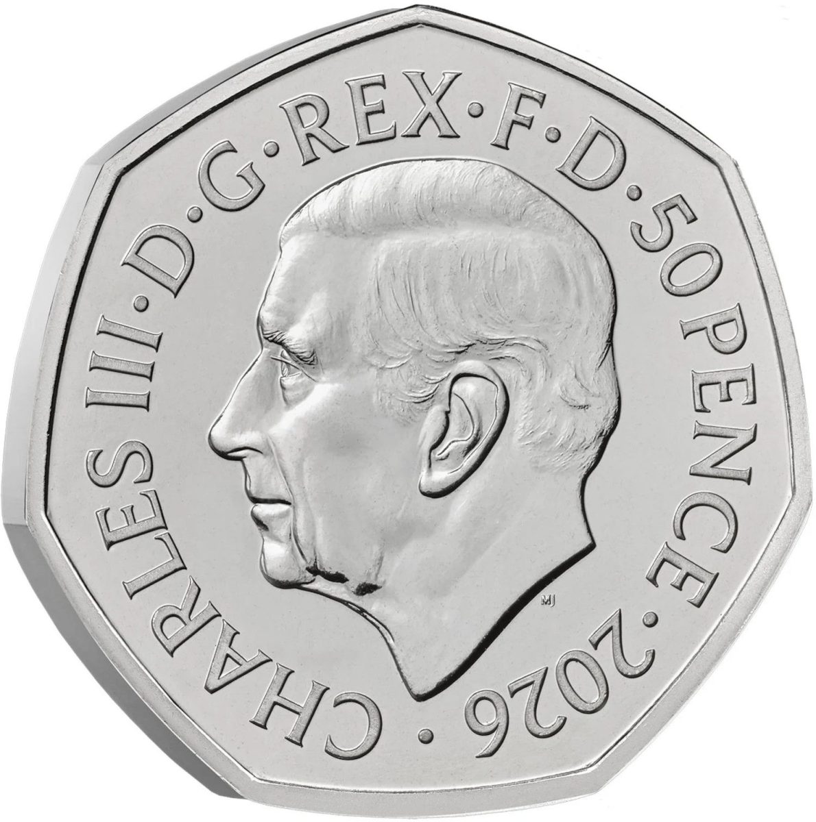 50 Pence - Charles III 60 Years of Star Trek obverse