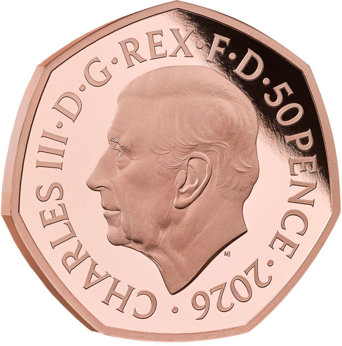 50 Pence - Charles III 60 Years of Star Trek; Gold Proof obverse