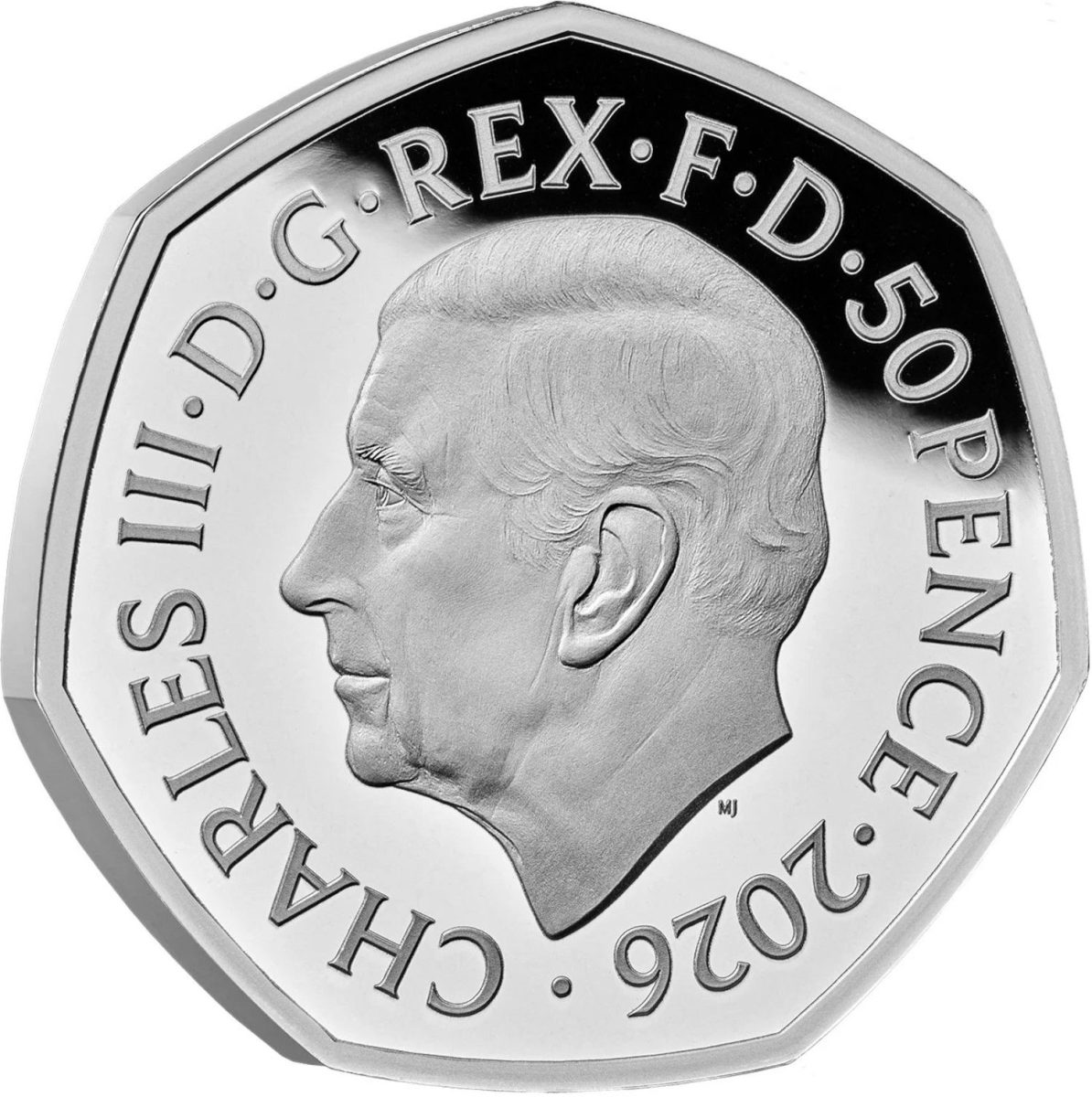 50 Pence - Charles III 60 Years of Star Trek; Silver Proof obverse