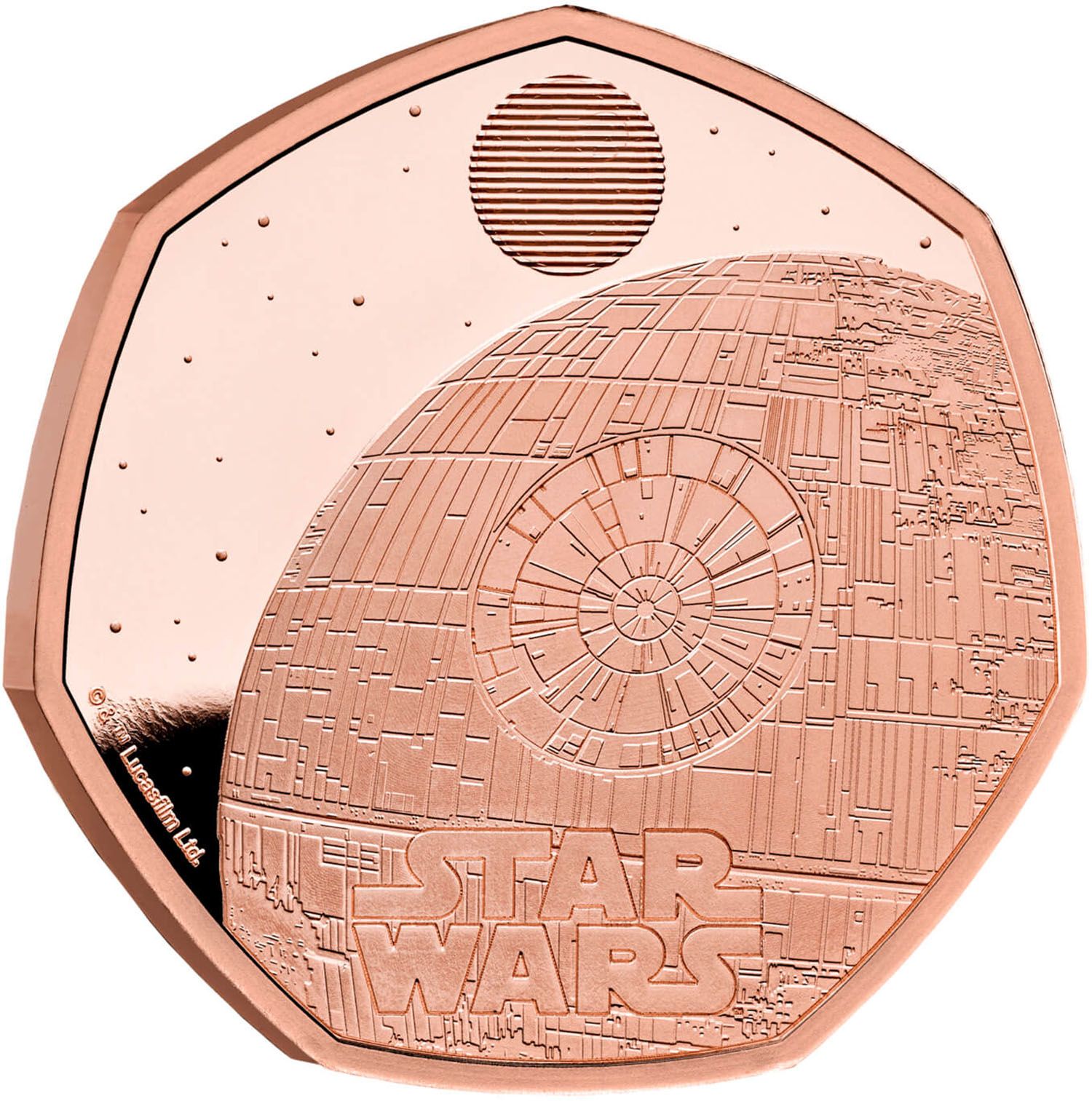 50 Pence - Charles III Death Star II; Gold Proof reverse