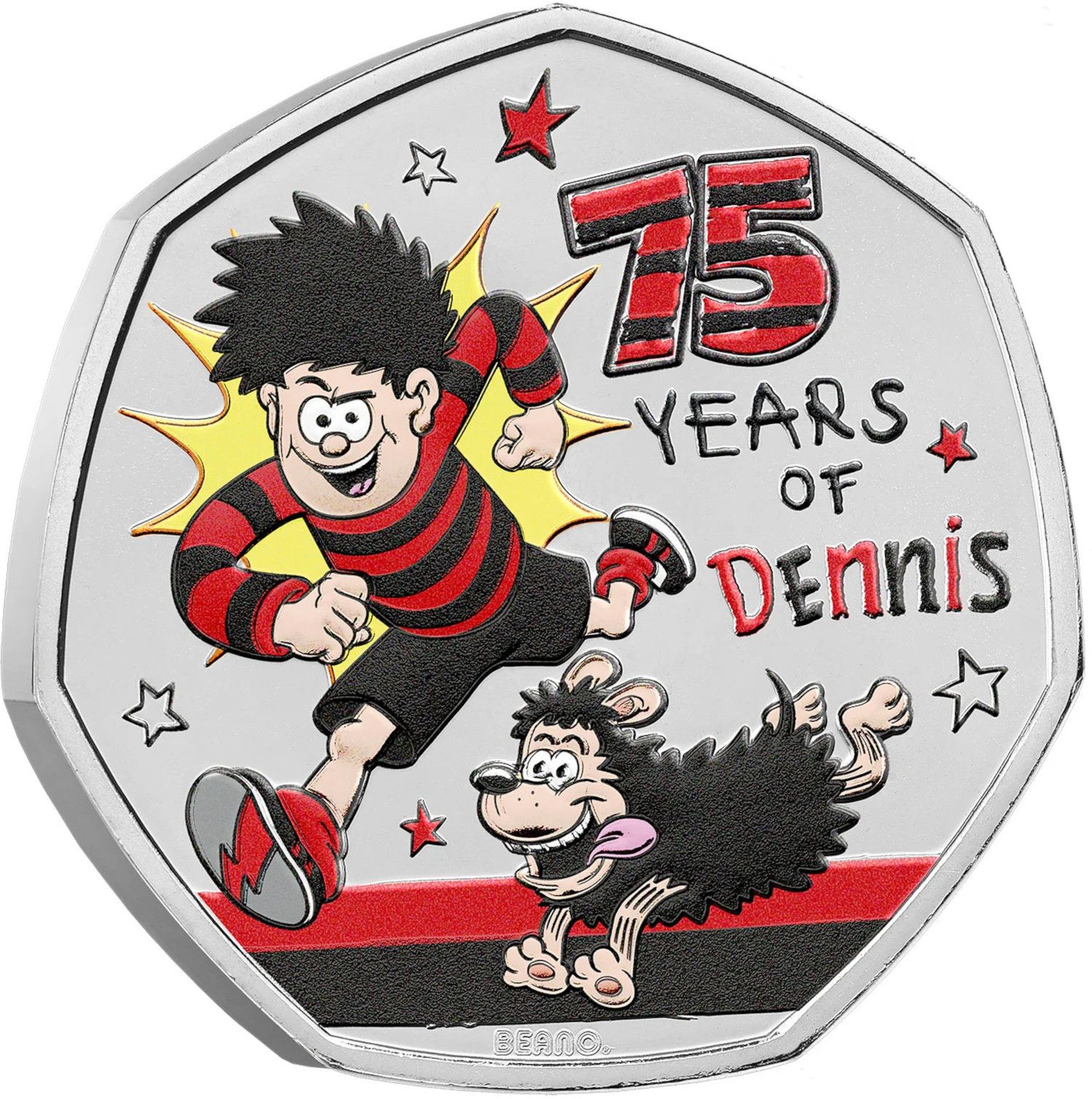 50 Pence - Charles III Dennis the Menace reverse
