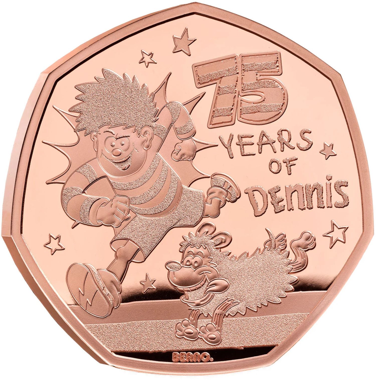 50 Pence - Charles III Dennis the Menace; Gold Proof reverse