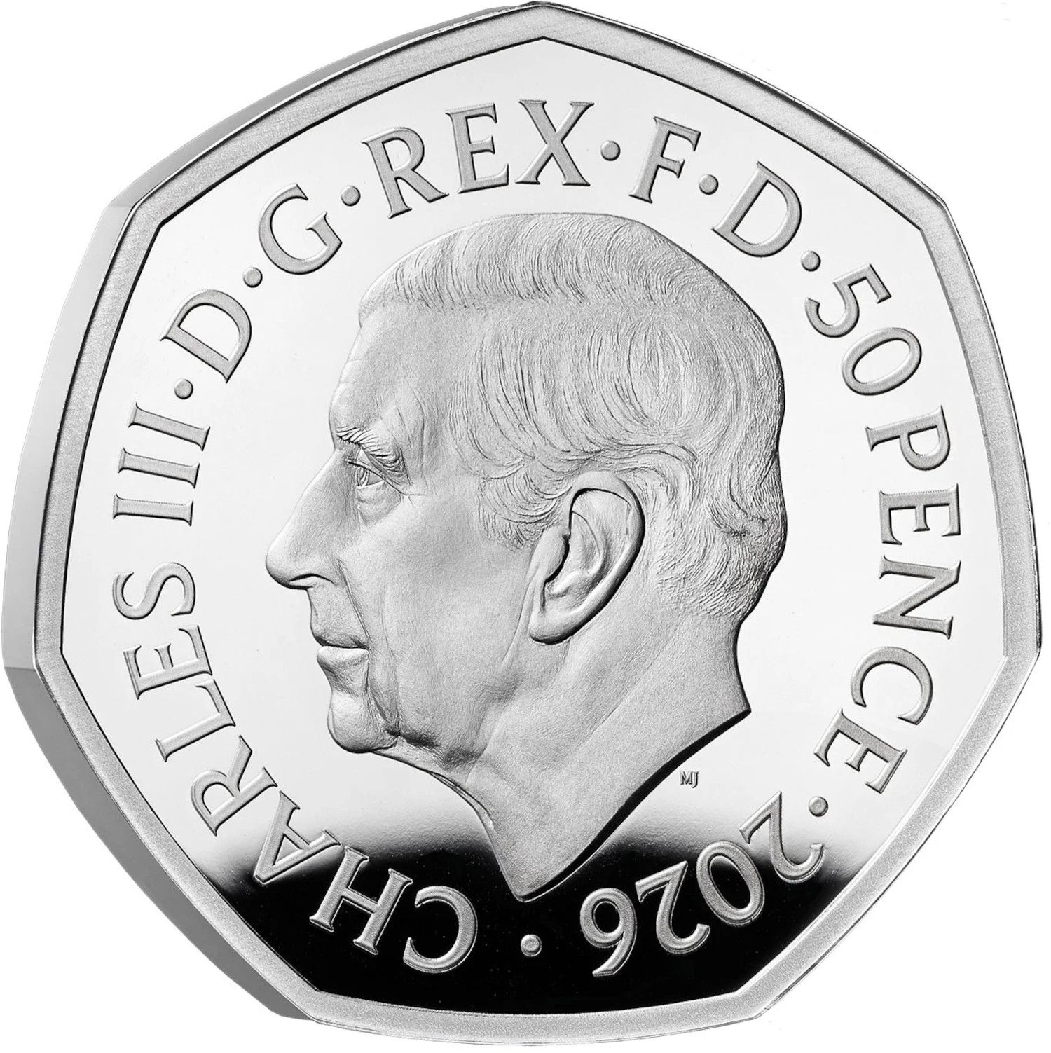 50 Pence - Charles III Dennis the Menace; Silver Proof obverse
