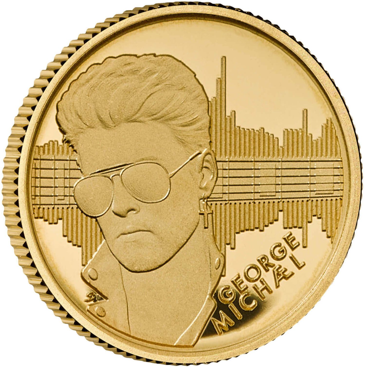 50 Pence - Charles III George Michael; Gold Proof reverse