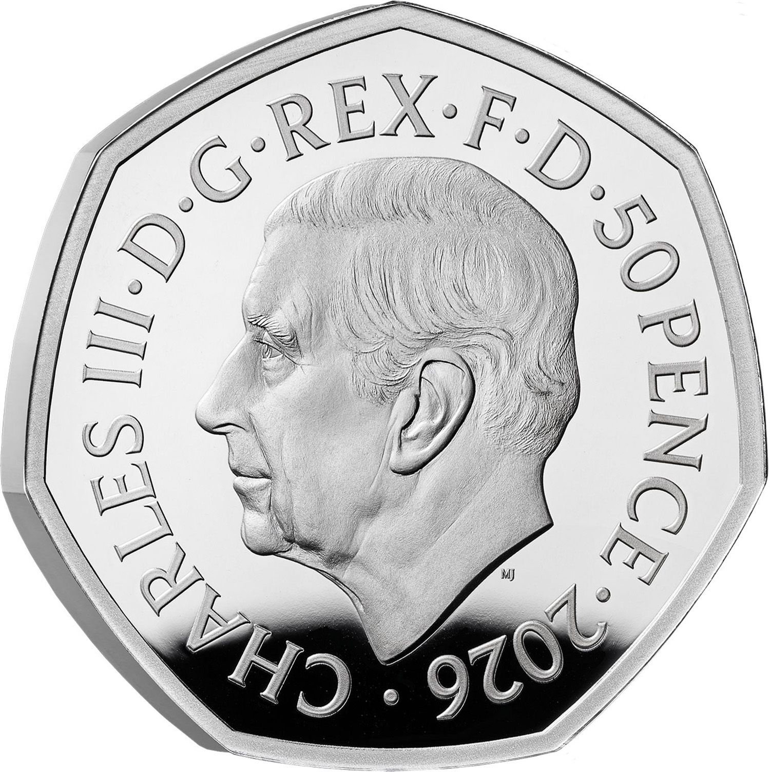 50 Pence - Charles III Grand Prix Centenary; Silver Proof obverse