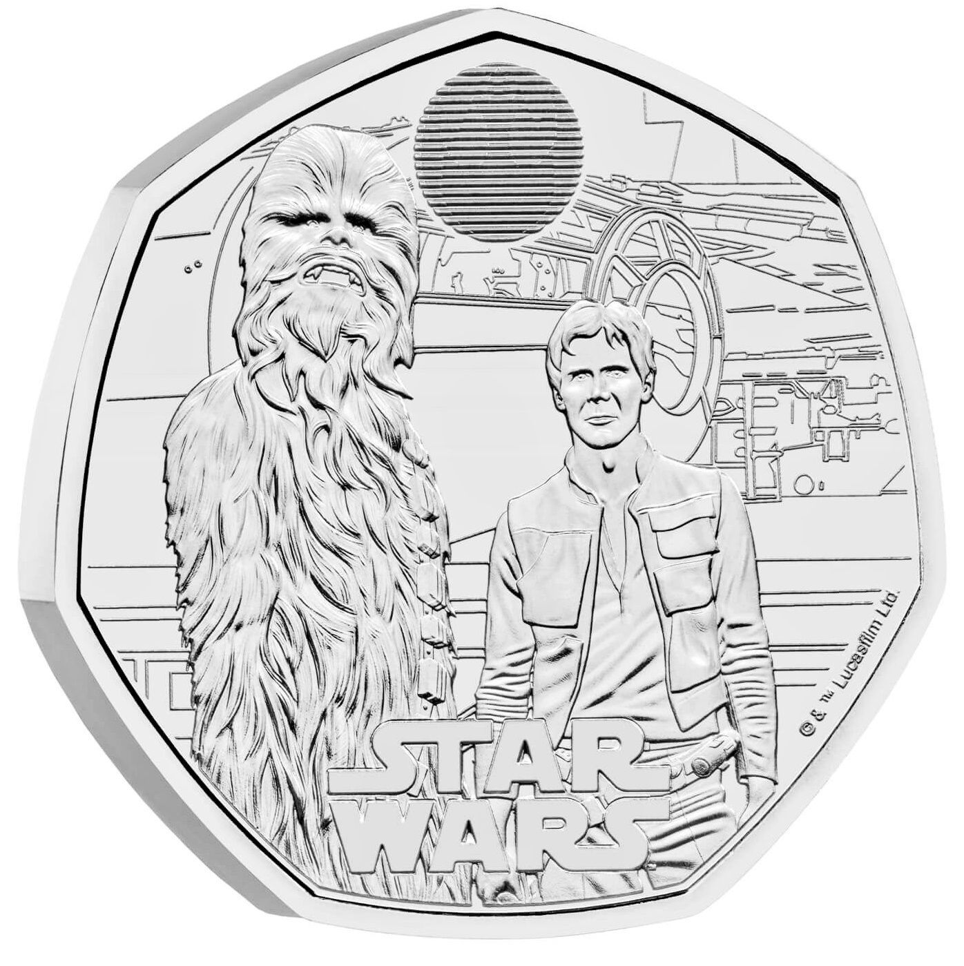 50 Pence - Charles III Han Solo and Chewbacca reverse