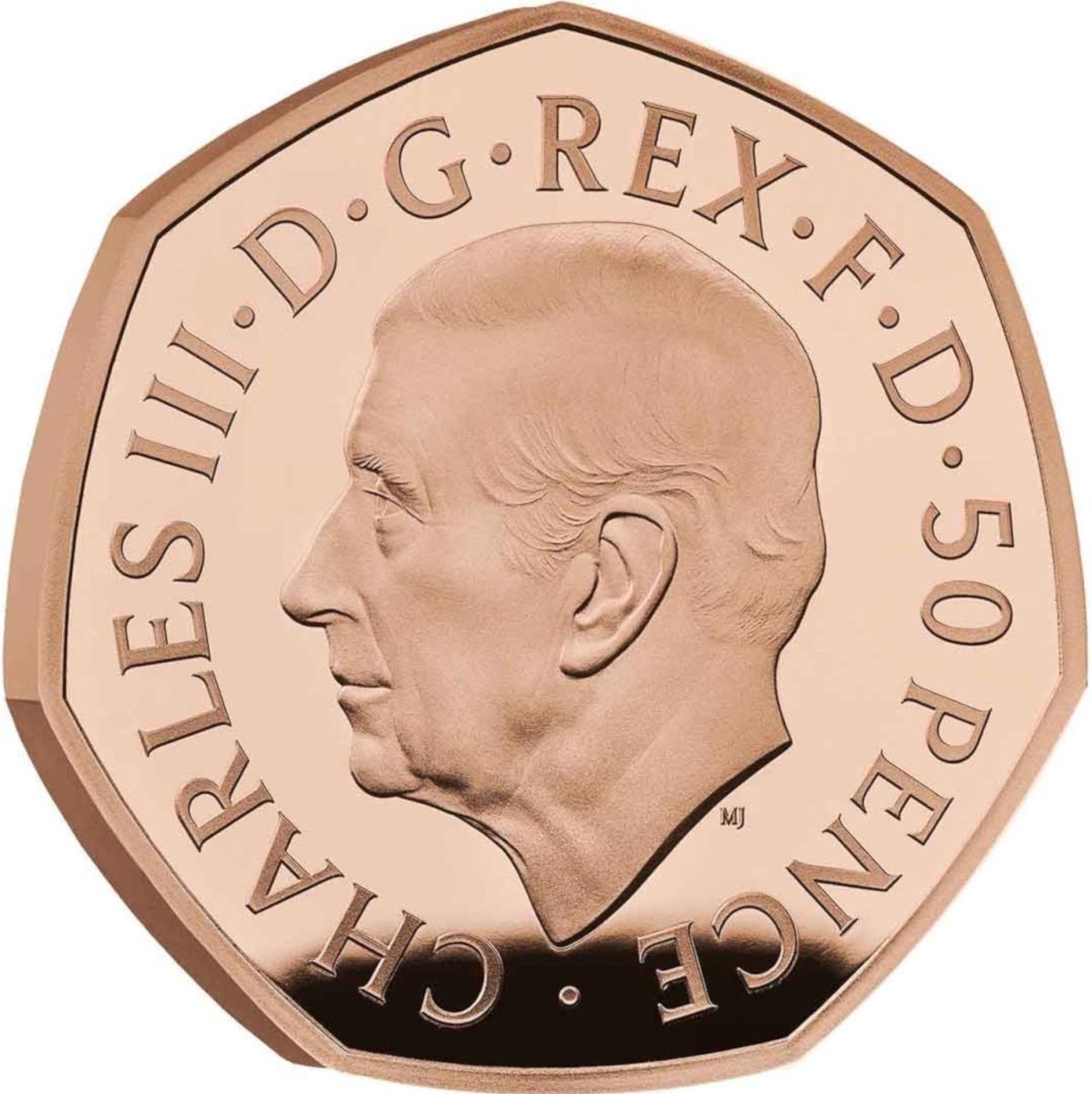 50 Pence - Charles III Life and legacy of the Queen; Gold Piedfort obverse