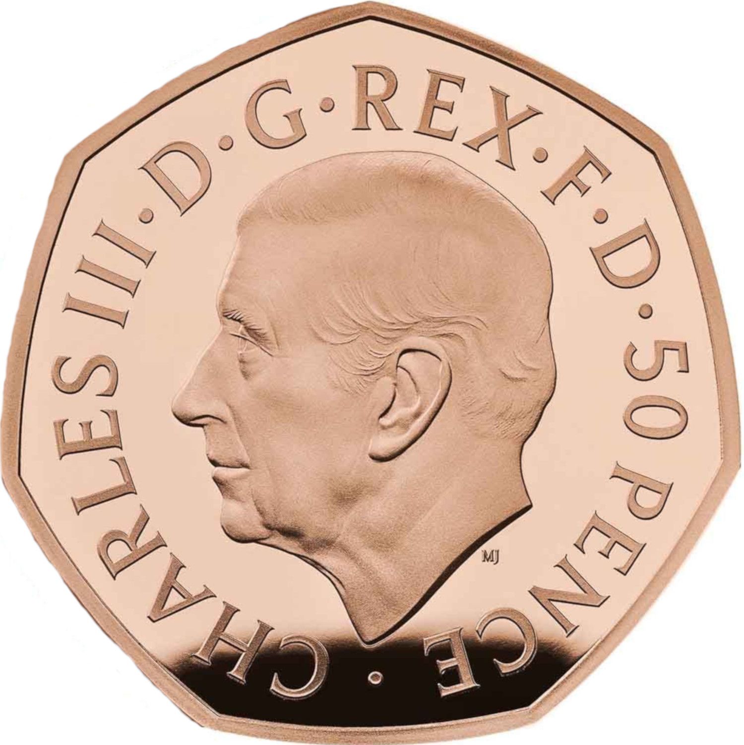 50 Pence - Charles III Life and legacy of the Queen; Gold Proof obverse