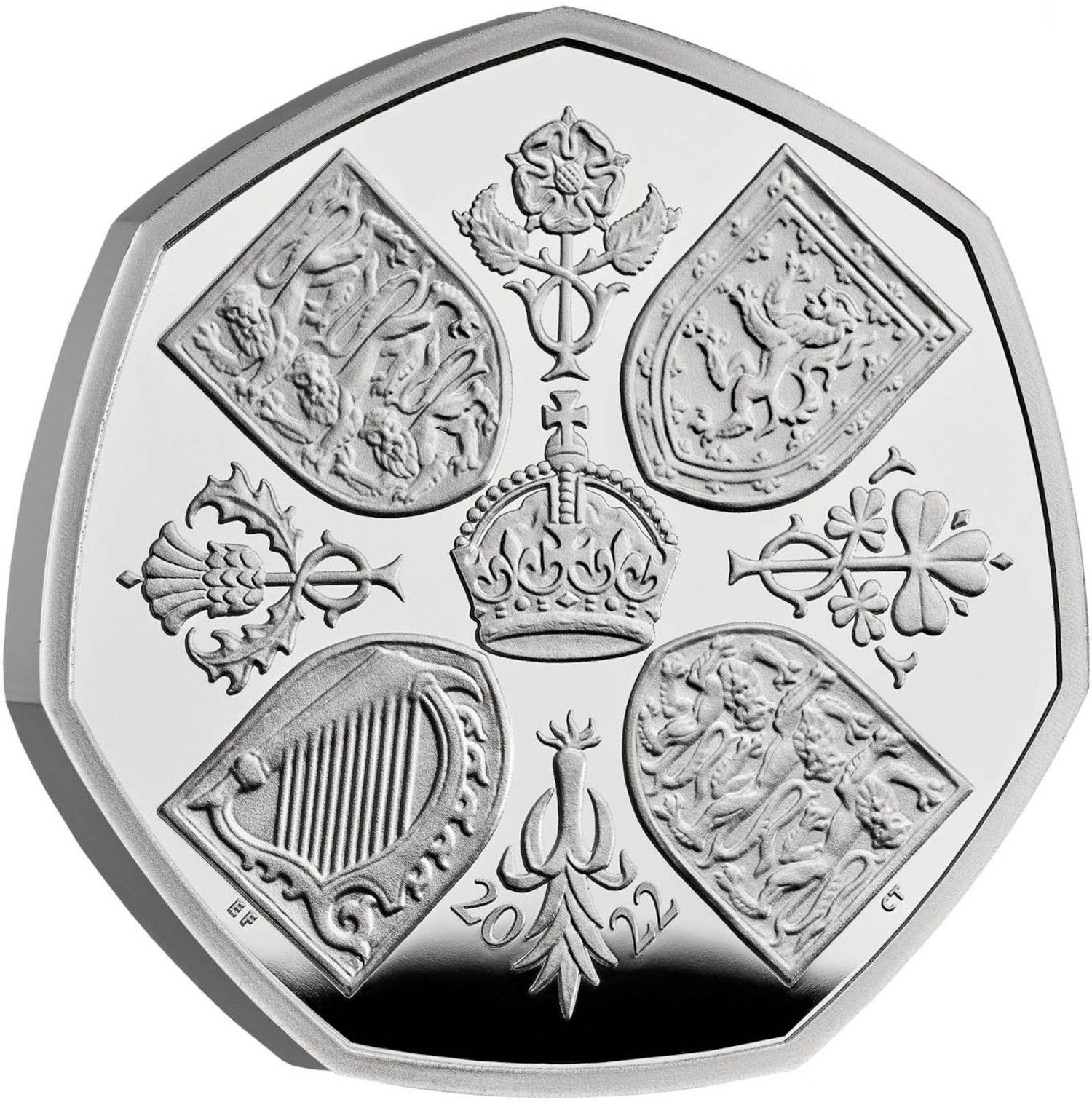 50 Pence - Charles III Life and legacy of the Queen; Silver Piedfort reverse