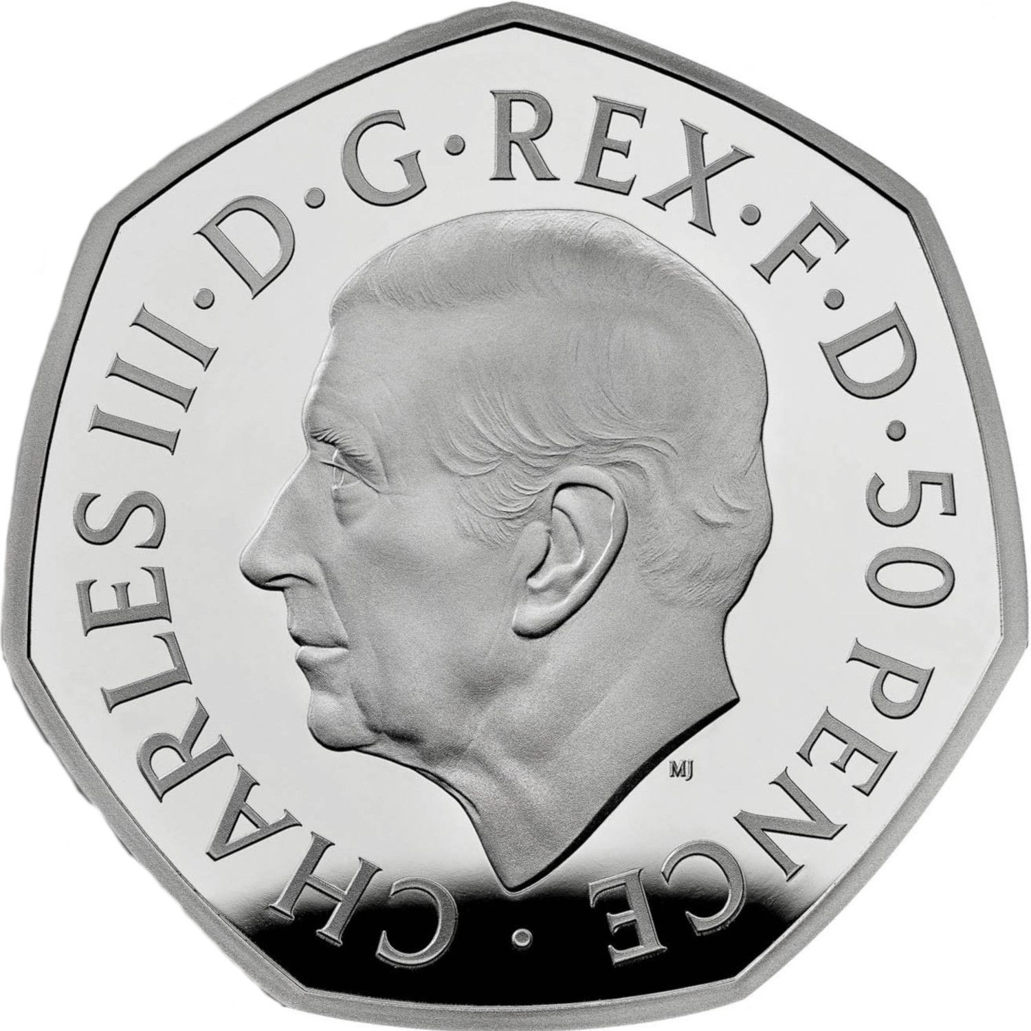 50 Pence - Charles III Life and legacy of the Queen; Silver Proof obverse