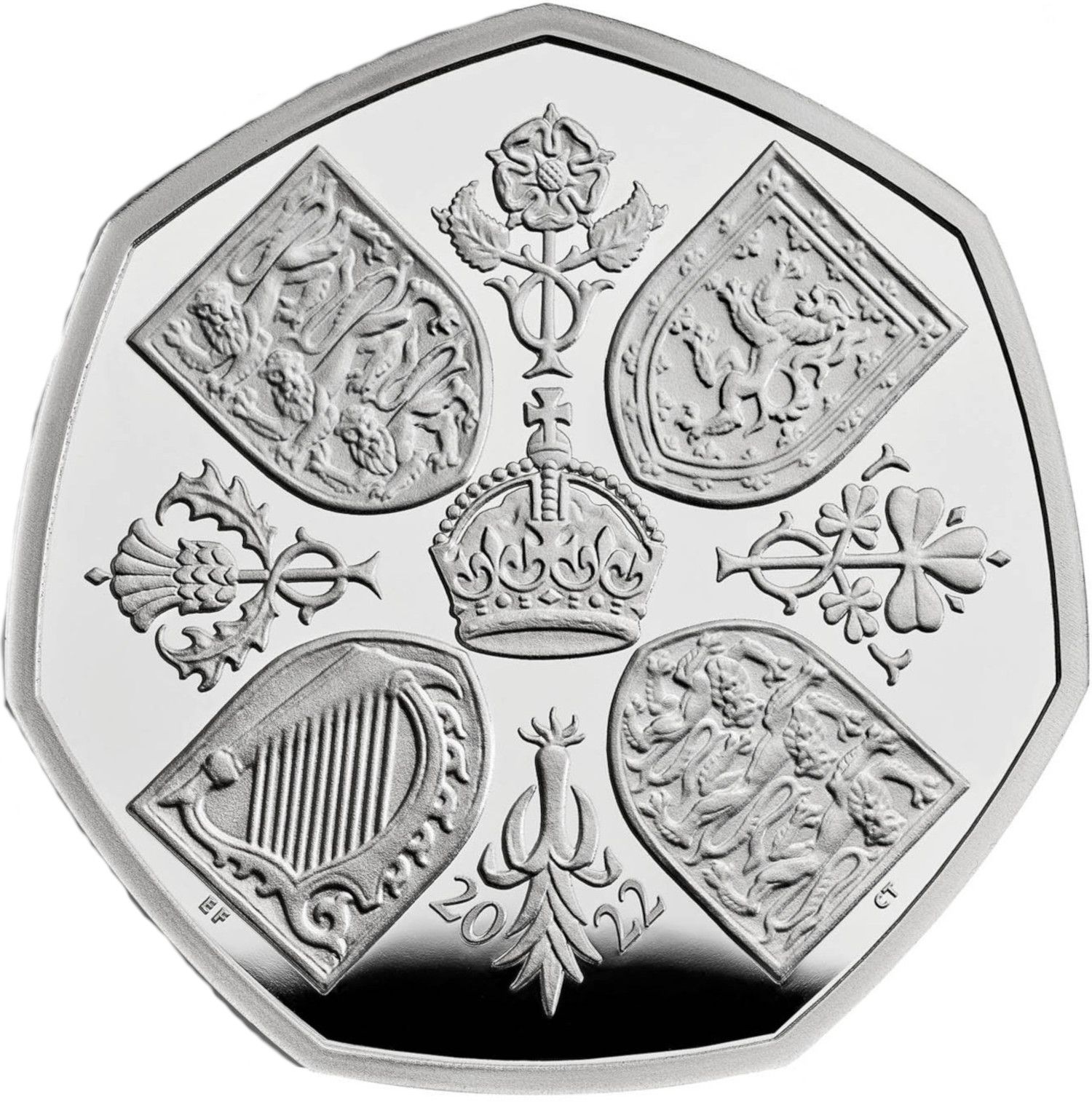 50 Pence - Charles III Life and legacy of the Queen; Silver Proof reverse