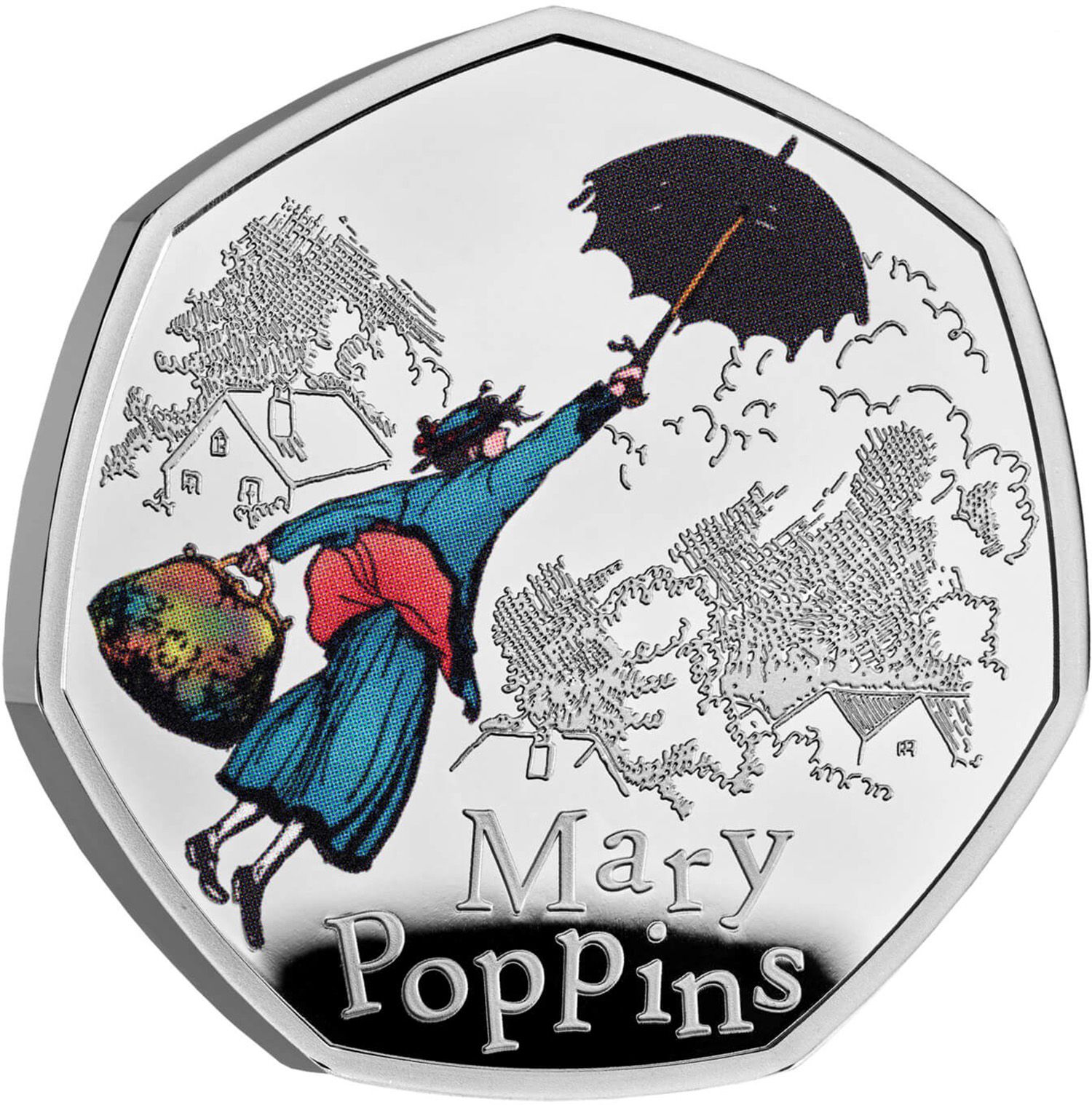 50 Pence - Charles III Mary Poppins; Silver Proof reverse