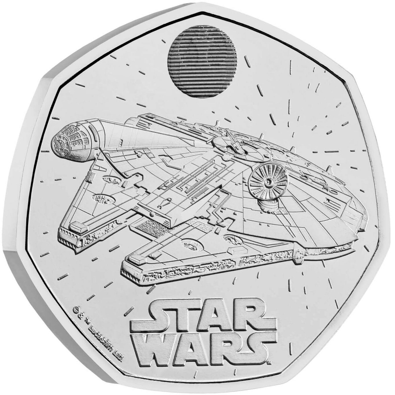 50 Pence - Charles III Millennium Falcon reverse