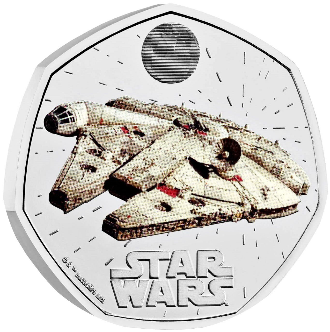 50 Pence - Charles III Millennium Falcon reverse