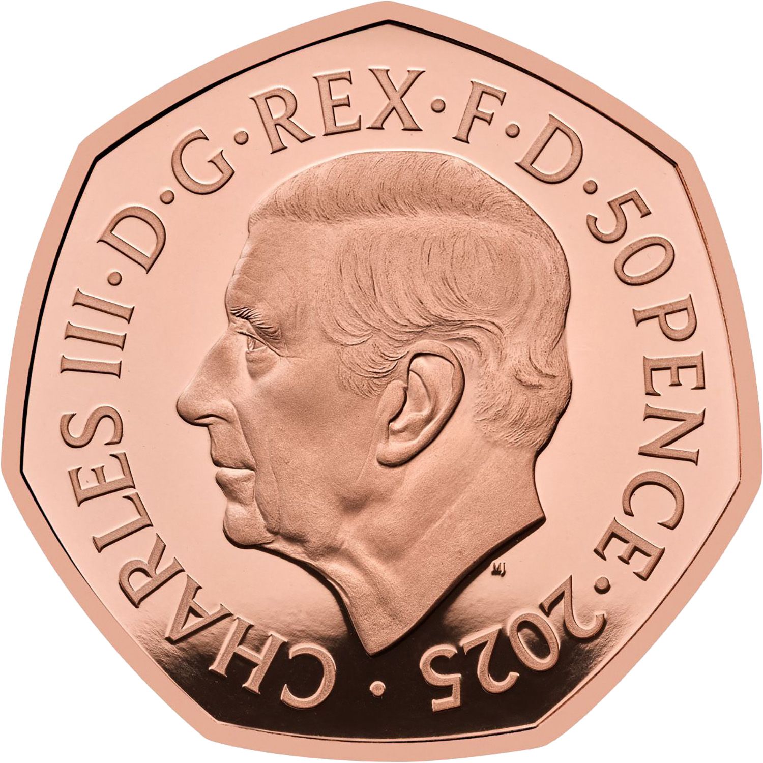 50 Pence - Charles III Monopoly; Gold Proof obverse