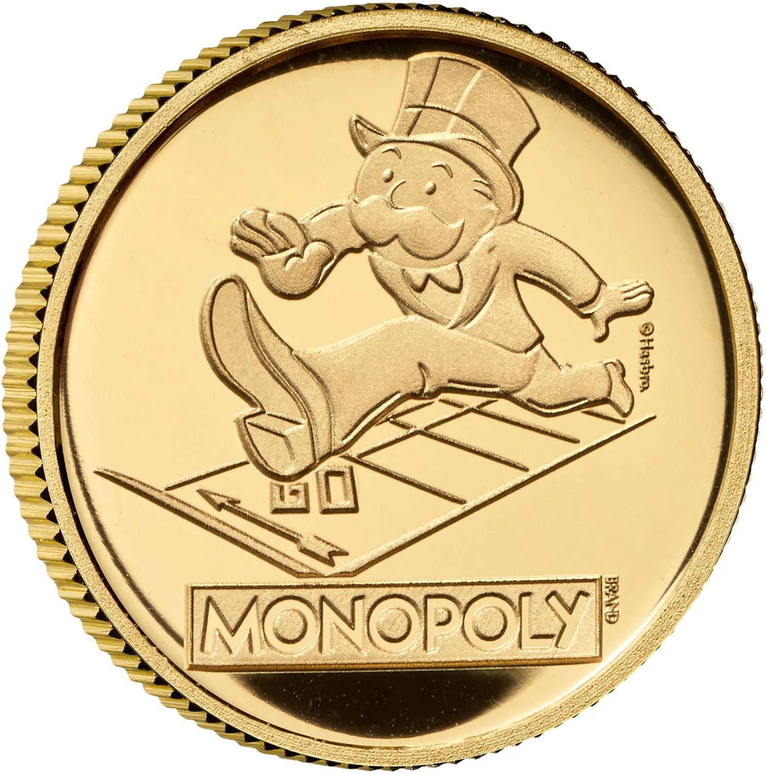 50 Pence - Charles III Monopoly; Gold Proof reverse