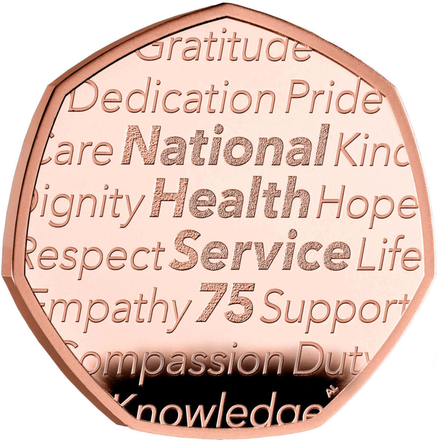 50 Pence - Charles III NHS 75th Anniversary; Gold Proof reverse