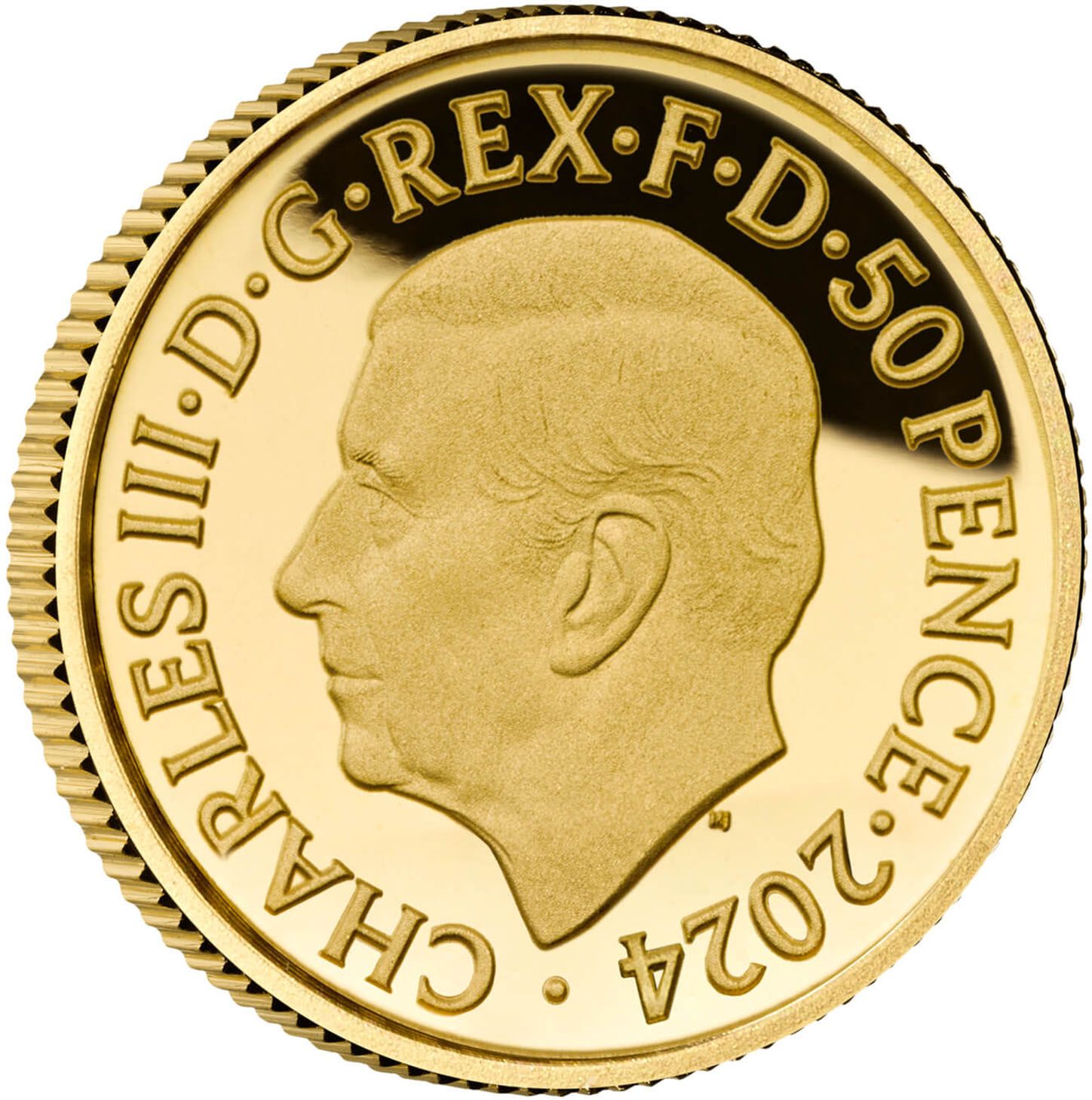 50 Pence - Charles III Paul McCartney; Gold Proof obverse