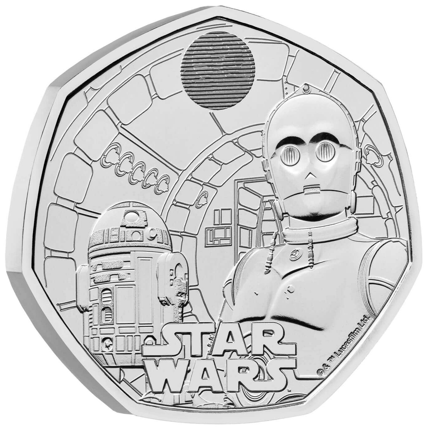 50 Pence - Charles III R2-D2 and C-3PO reverse