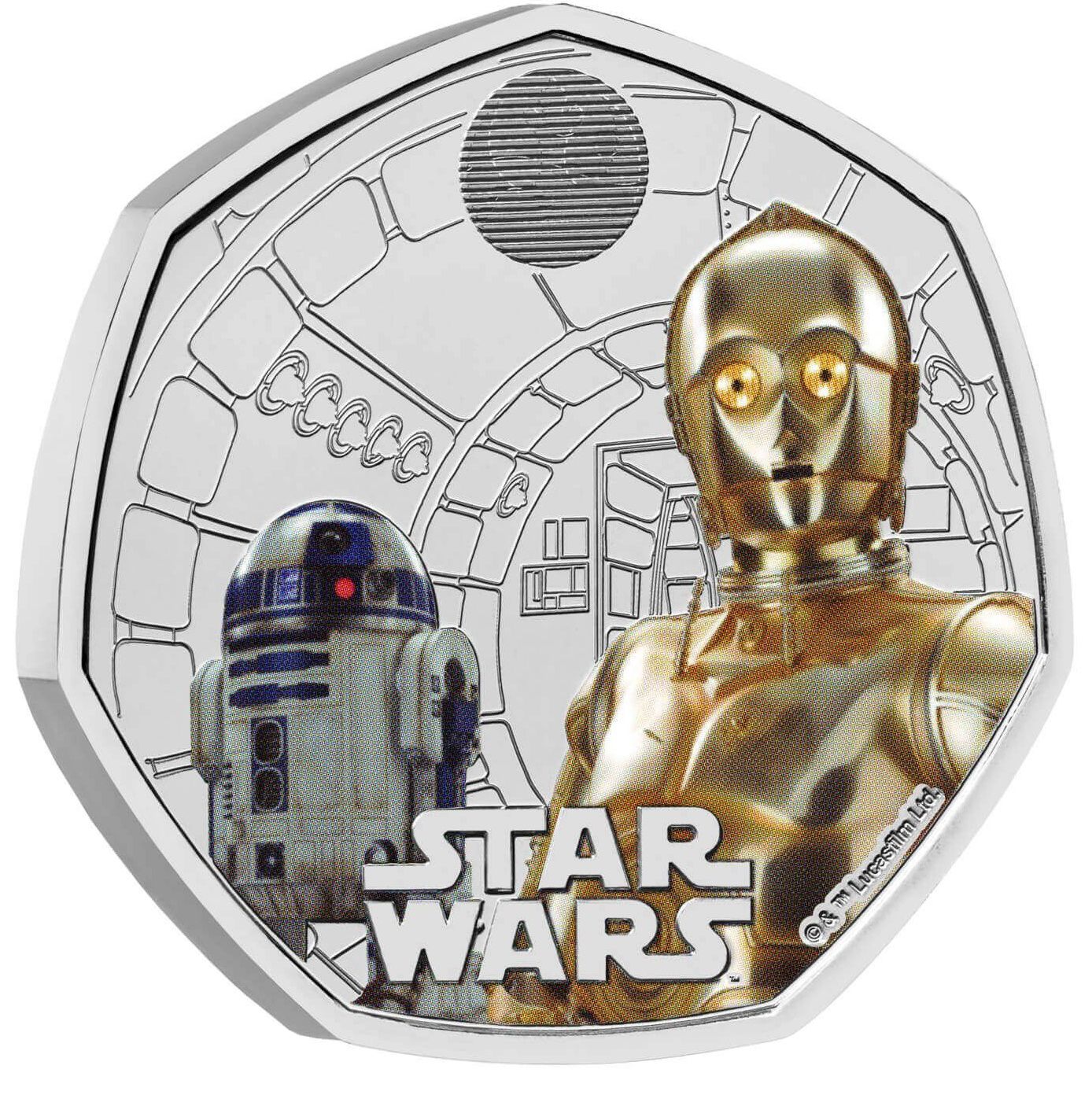 50 Pence - Charles III R2-D2 and C-3PO reverse