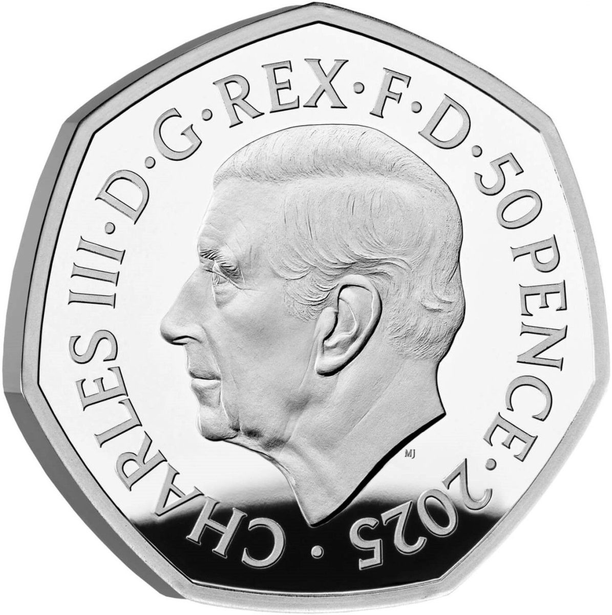 50 Pence - Charles III Red Arrows; Silver Proof obverse