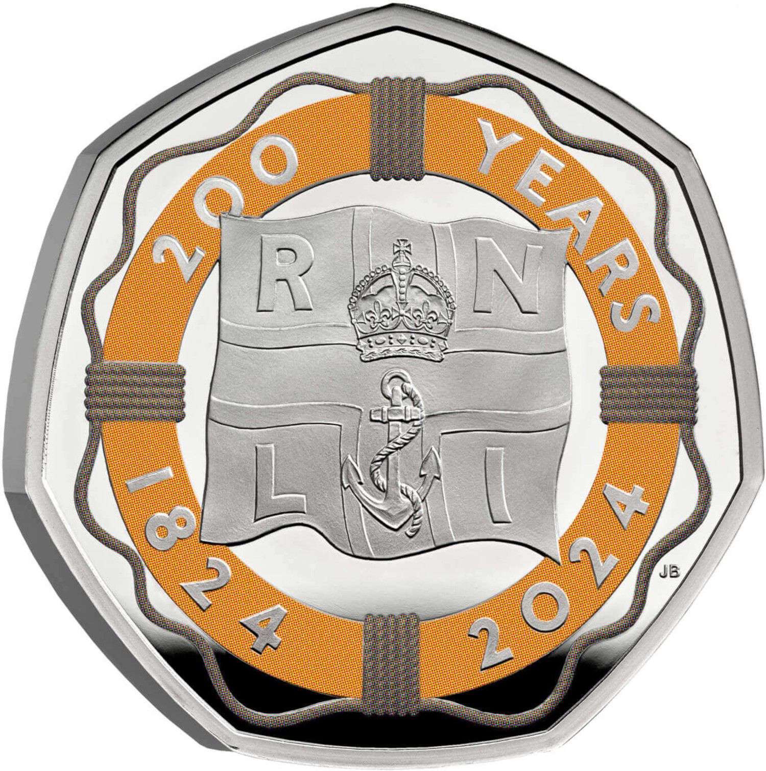 50 Pence - Charles III RNLI; Silver Proof reverse
