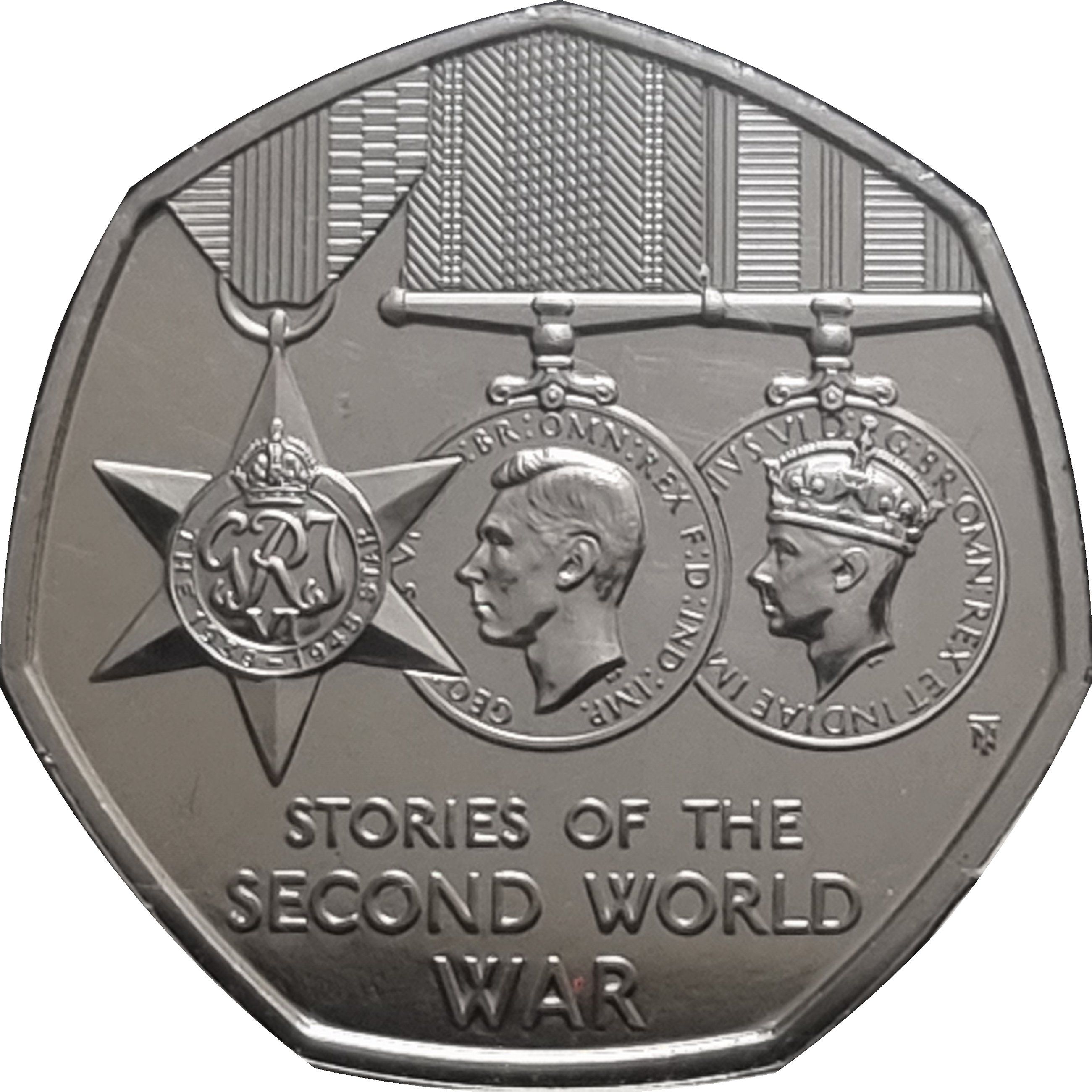 50 Pence - Charles III Stories of the Second World War reverse