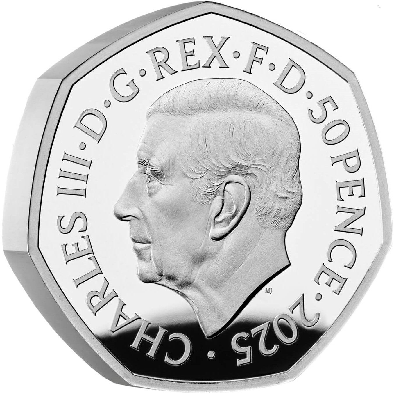 50 Pence - Charles III Stories of the Second World War; Silver Piedfort obverse