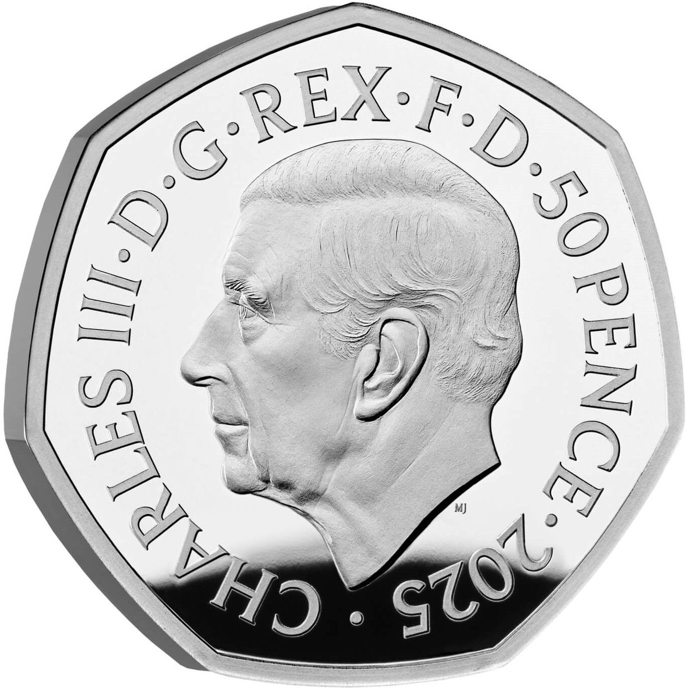 50 Pence - Charles III Stories of the Second World War; Silver Proof obverse