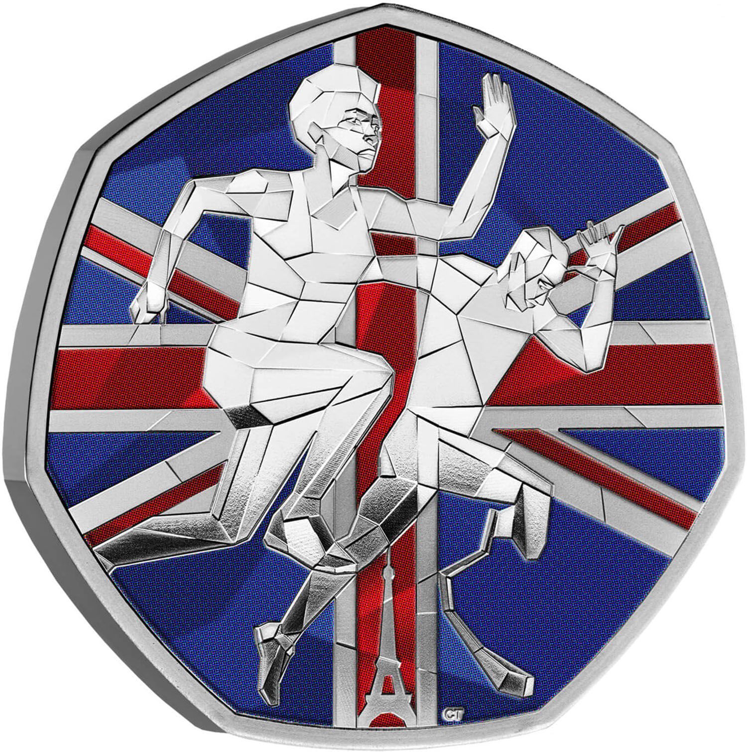 50 Pence - Charles III Team GB Olympics 2024; Silver Proof reverse