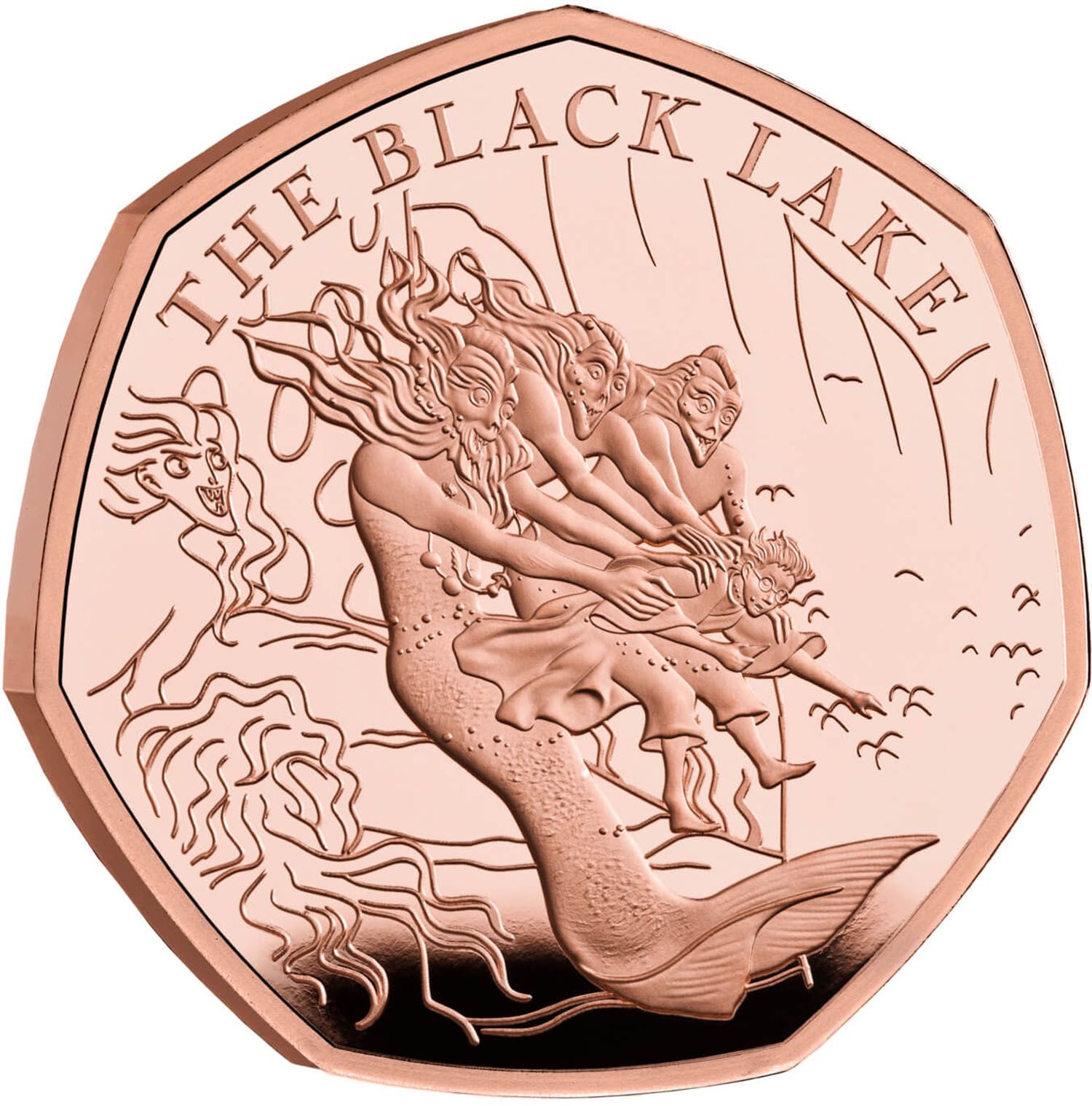 50 Pence - Charles III The Black Lake; Gold Proof reverse