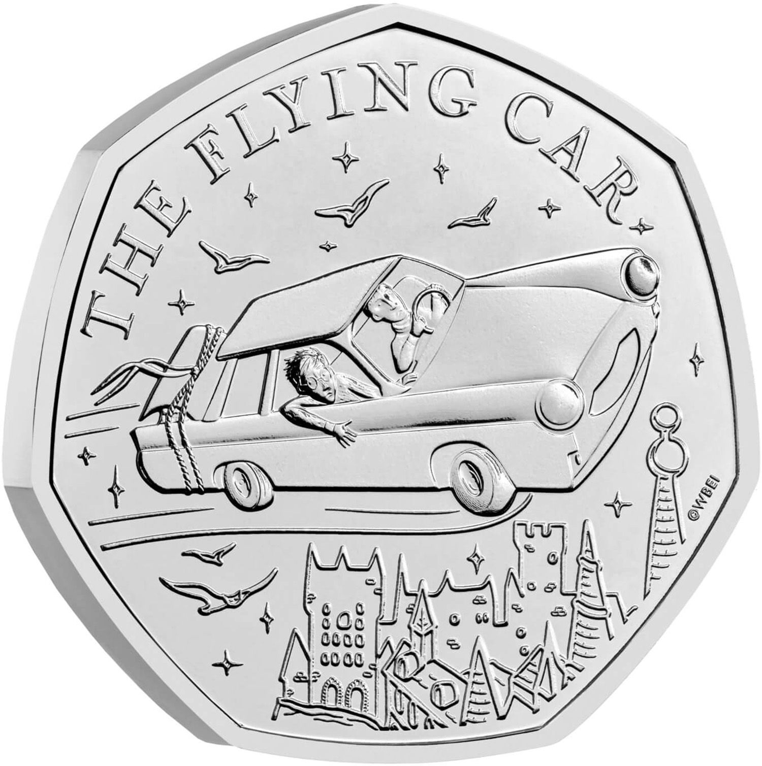 50 Pence - Charles III The flying Car reverse